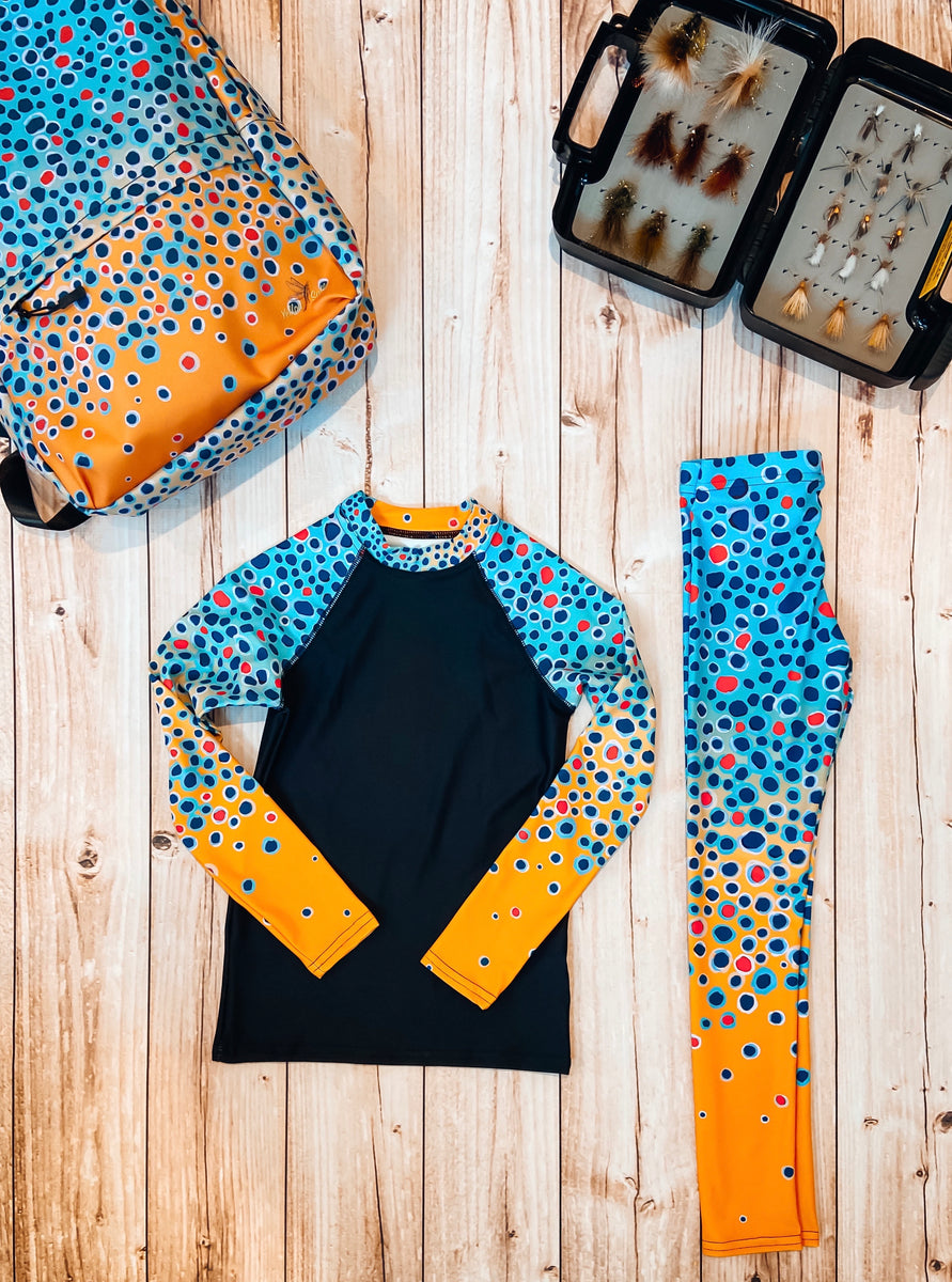 Youth Brown Trout Print Leggings (size 8- 20) – Yellow Sally