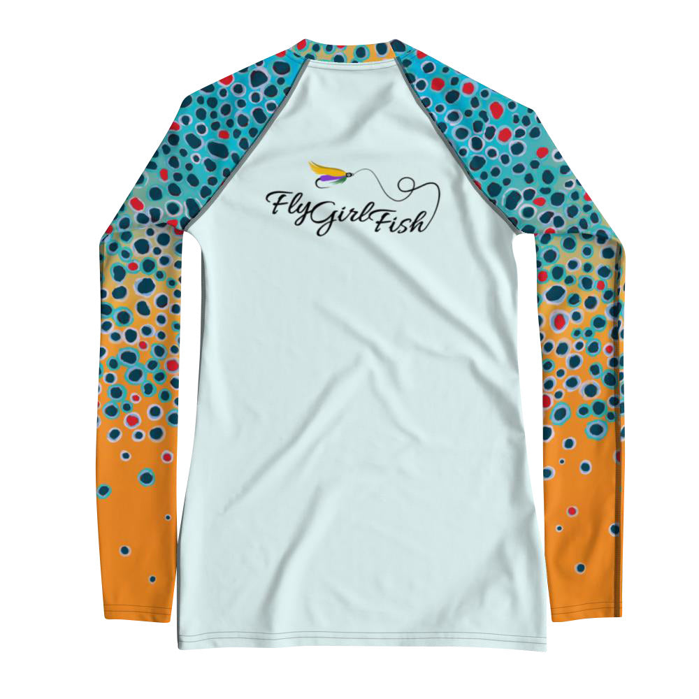 Rainbow Trout Custom Long Sleeve Performance Fishing Shirts